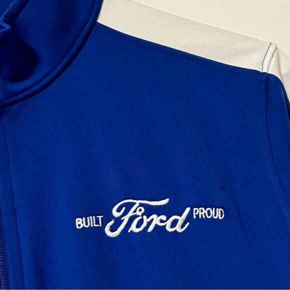 Under Armour Ford Motor Co Blue White Auto Embroidered Full Zip Loose Jacket M - Picture 2 of 13